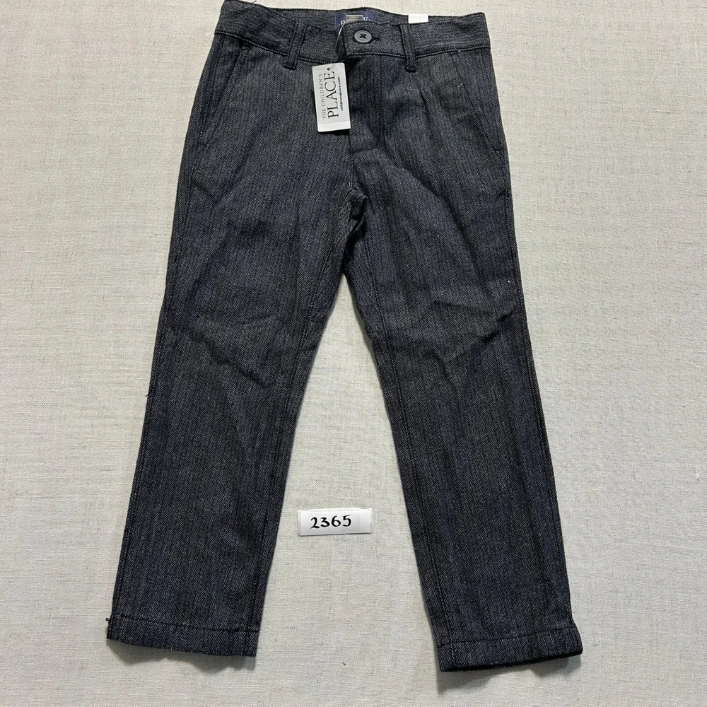 The Children's Place Herringbone Dress Pants Boys Size 4 Black